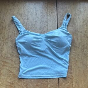 Light blue ogl sweetheart neck tank top